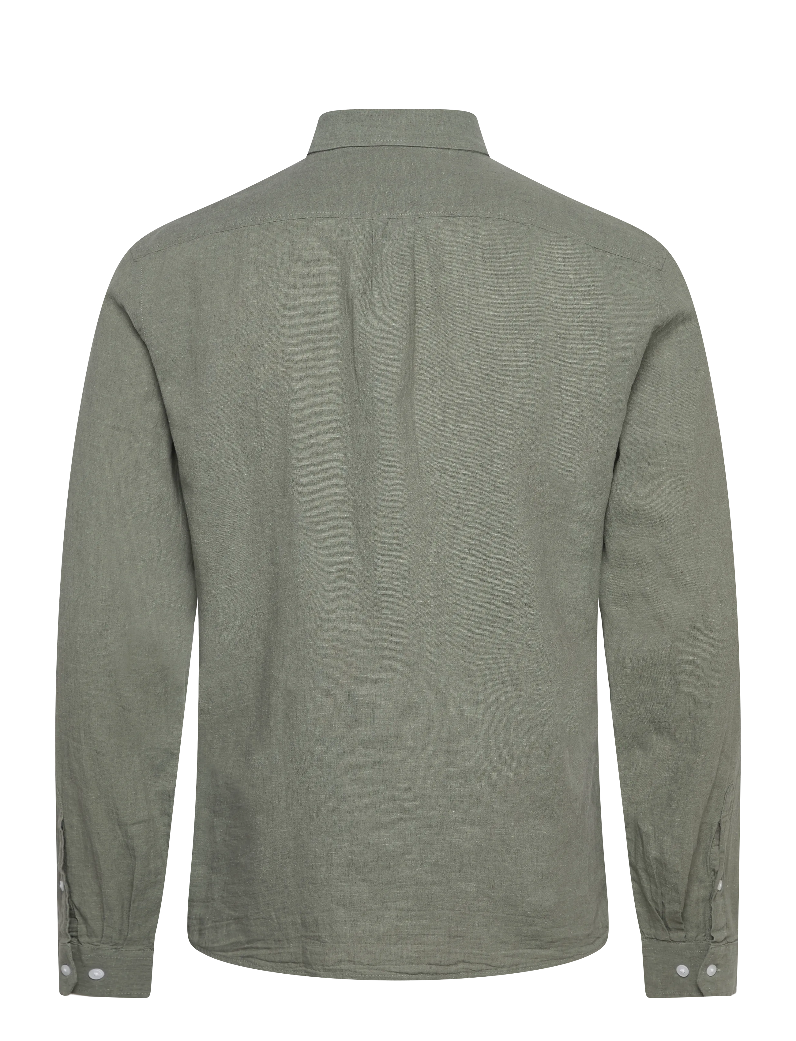 Lindbergh - Linen/cotton shirt L/S - oxford skjorter - faded green - 2