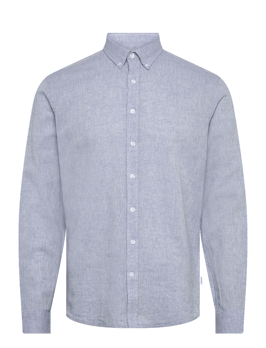 Lindbergh - Linen/cotton shirt L/S - oxford skjorter - lt blue - 1