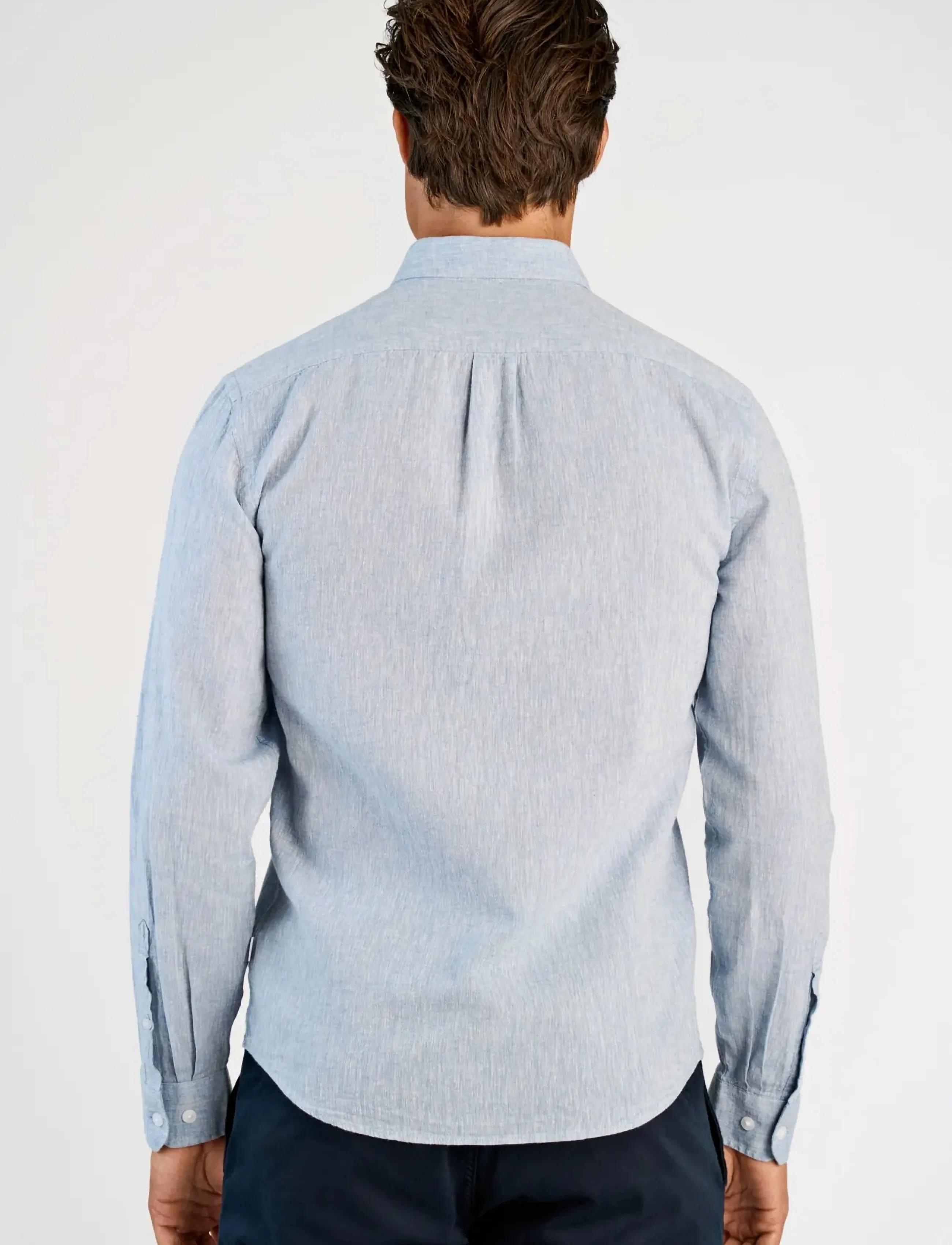 Lindbergh - Linen/cotton shirt L/S - oxfordi särgid - lt blue - 4