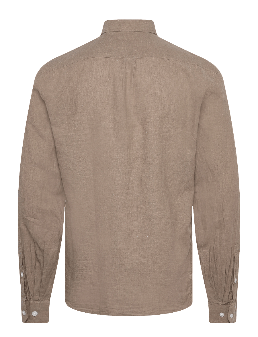 Lindbergh - Linen/cotton shirt L/S - oxford skjorter - mid stone - 2