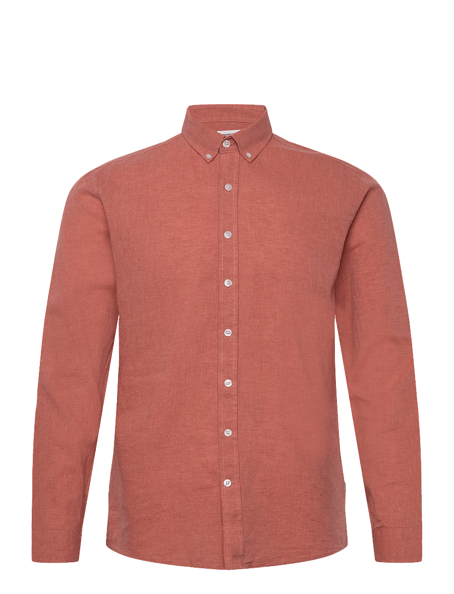 Lindbergh - Linen/cotton shirt L/S - chemises oxford - soft coral - 1