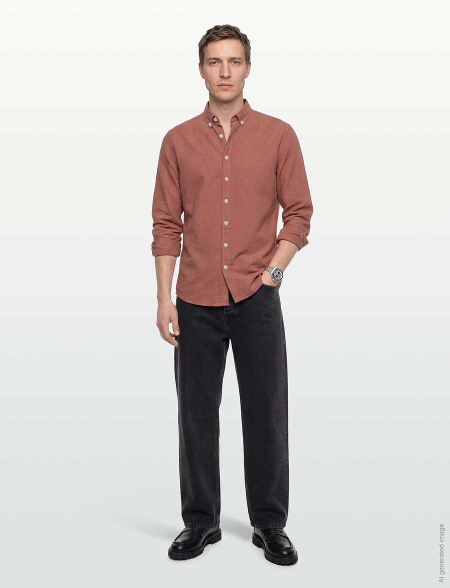 Lindbergh - Linen/cotton shirt L/S - chemises oxford - soft coral - 0