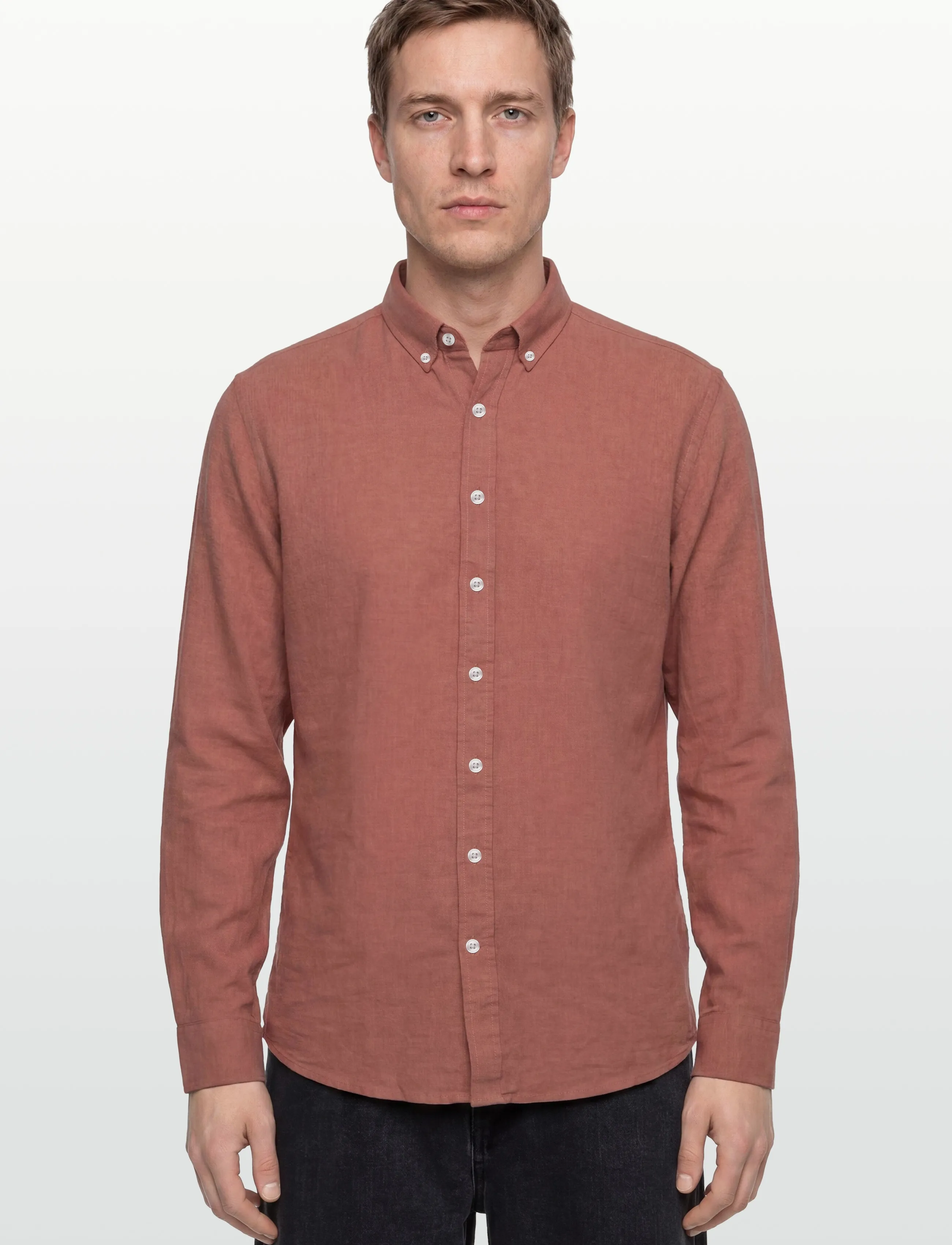 Lindbergh - Linen/cotton shirt L/S - chemises oxford - soft coral - 3