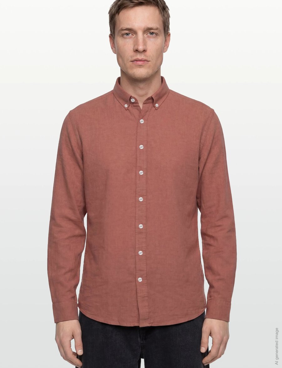 Lindbergh - Linen/cotton shirt L/S - chemises oxford - soft coral - 3