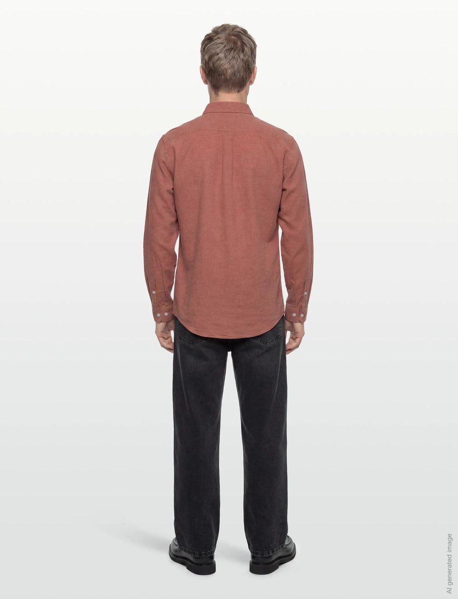 Lindbergh - Linen/cotton shirt L/S - chemises oxford - soft coral - 4