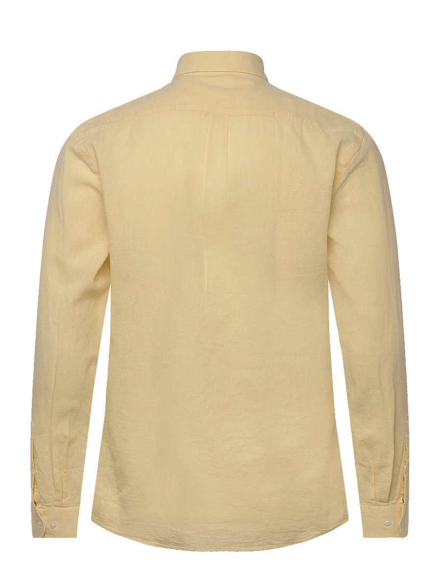 Lindbergh - Linen/cotton shirt L/S - oxford skjorter - soft yellow - 2