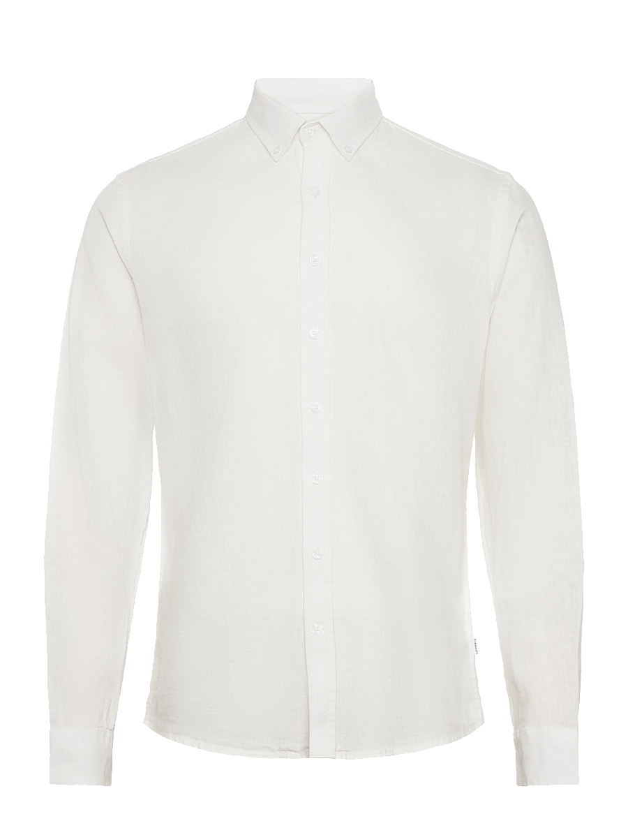Lindbergh - Linen/cotton shirt L/S - oxford skjorter - white - 1