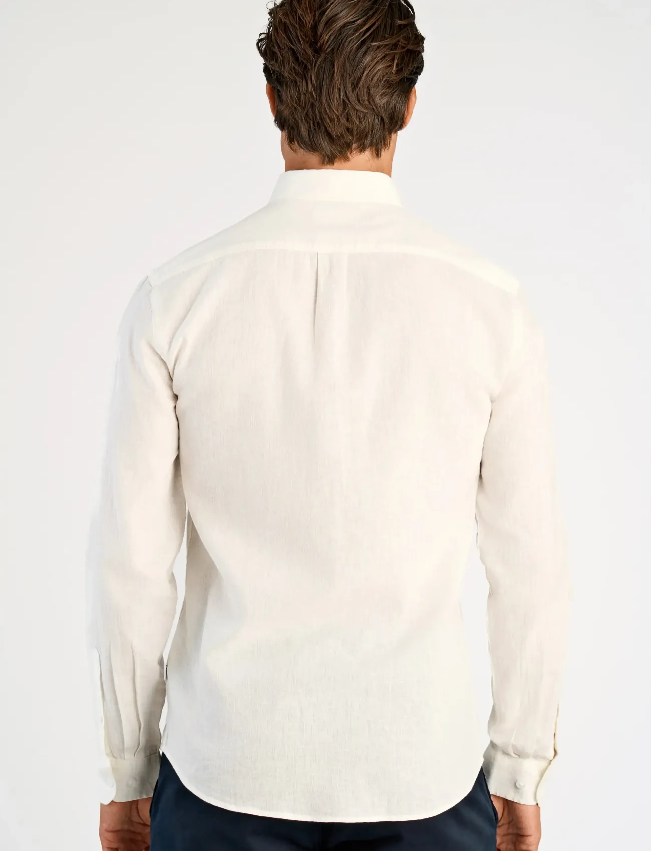 Lindbergh - Linen/cotton shirt L/S - oxford skjorter - white - 4