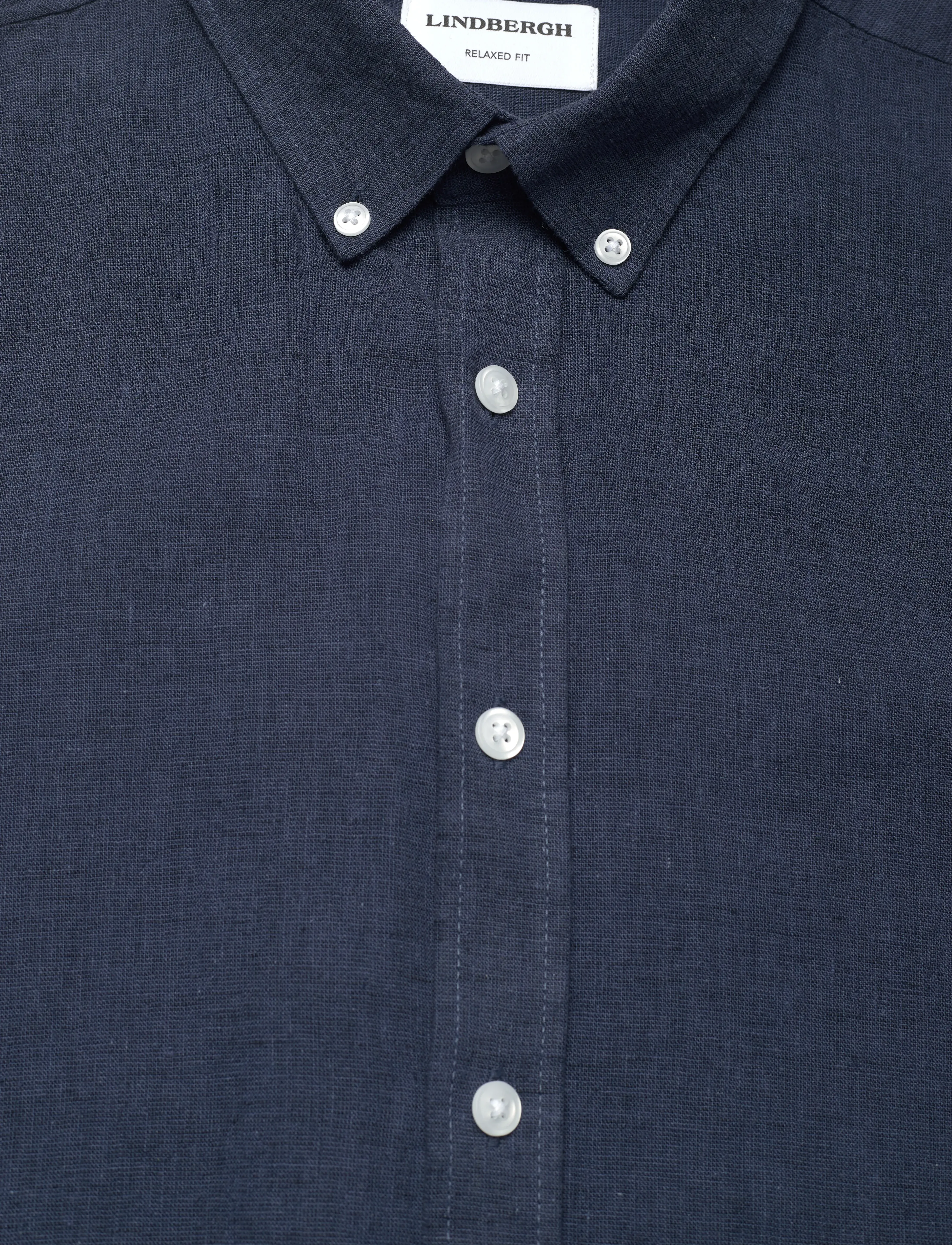 Lindbergh - Linen/cotton shirt S/S - leinenhemden - navy - 2