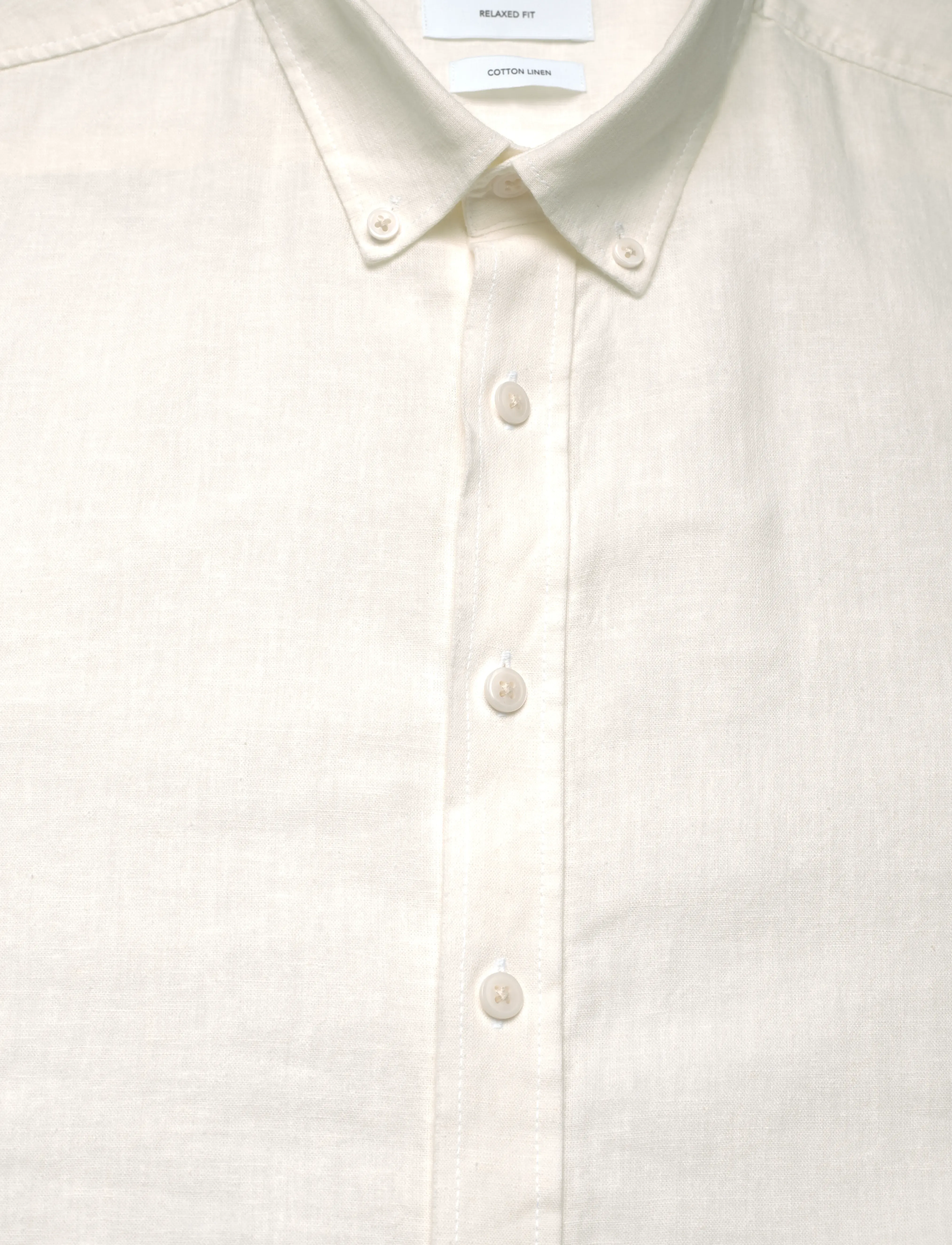 Lindbergh - Linen/cotton shirt S/S - hørskjorter - white - 2