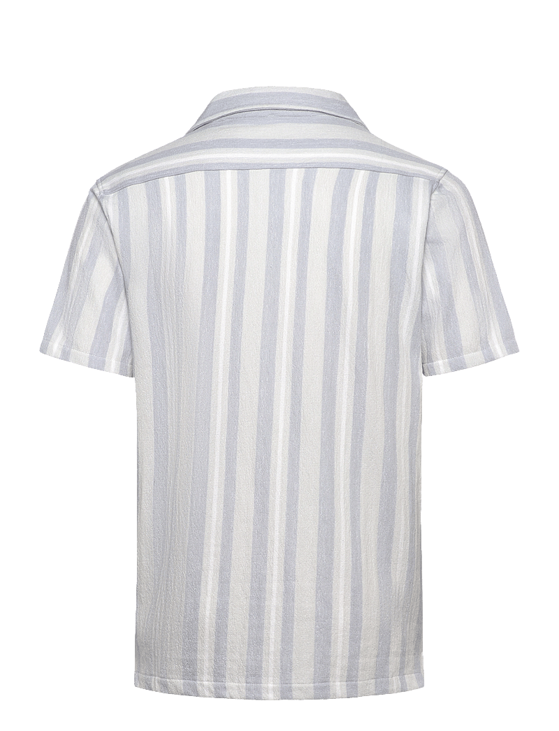 Lindbergh - Knitted resort collar S/S - lühikeste varrukatega särgid - grey - 1