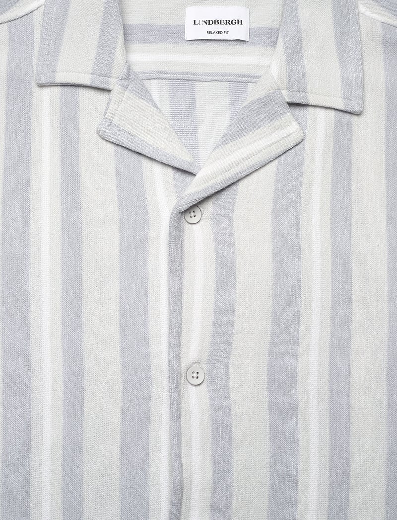 Lindbergh - Knitted resort collar S/S - lühikeste varrukatega särgid - grey - 2
