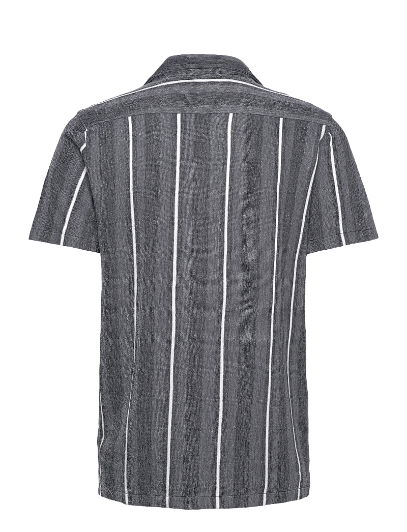 Lindbergh - Knitted resort collar S/S - kurzarmhemden - navy - 1