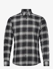 Lindbergh - Checked flannel shirt L/S - geruite overhemden - black - 0