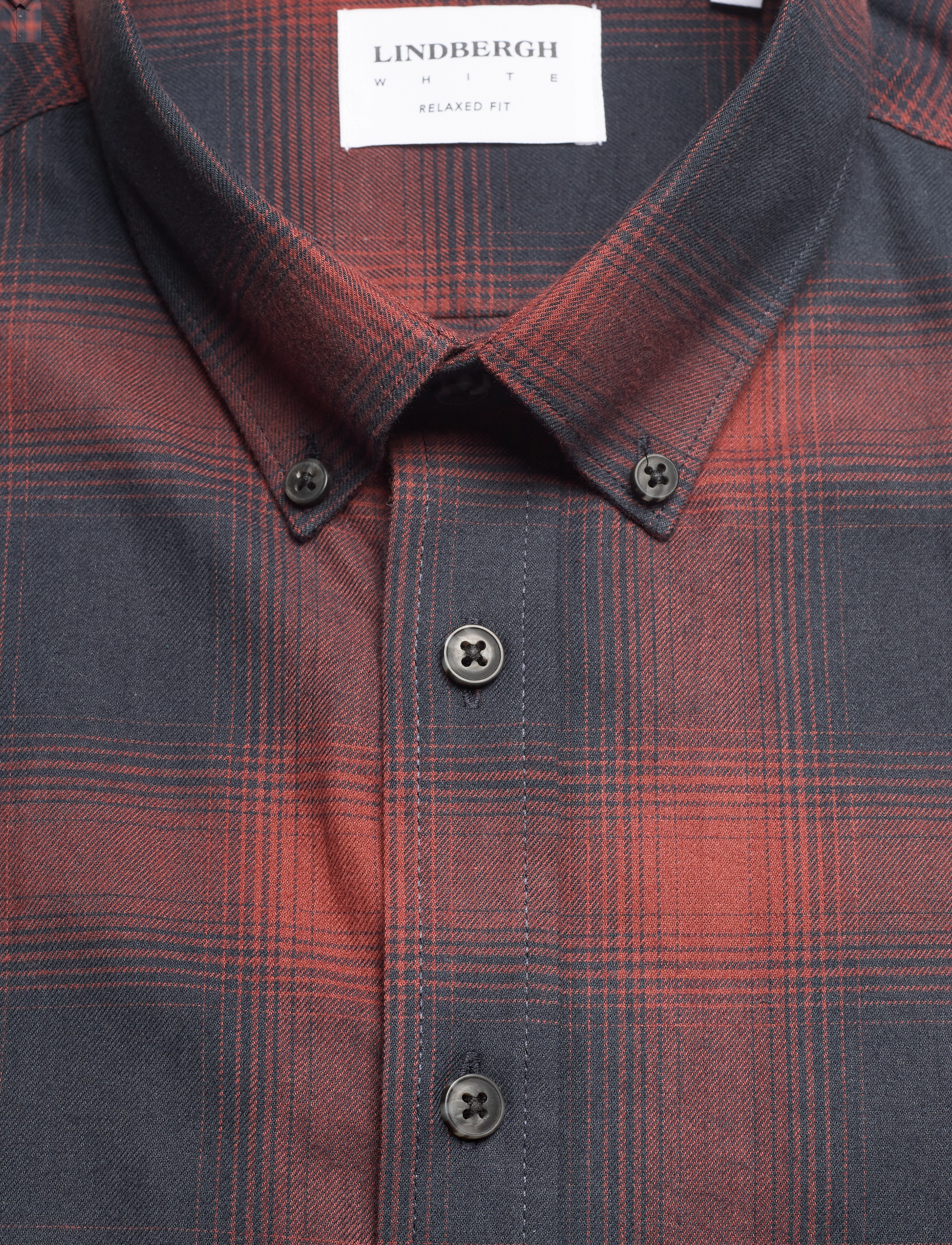 Lindbergh - Checked flannel shirt L/S - dk red - 4