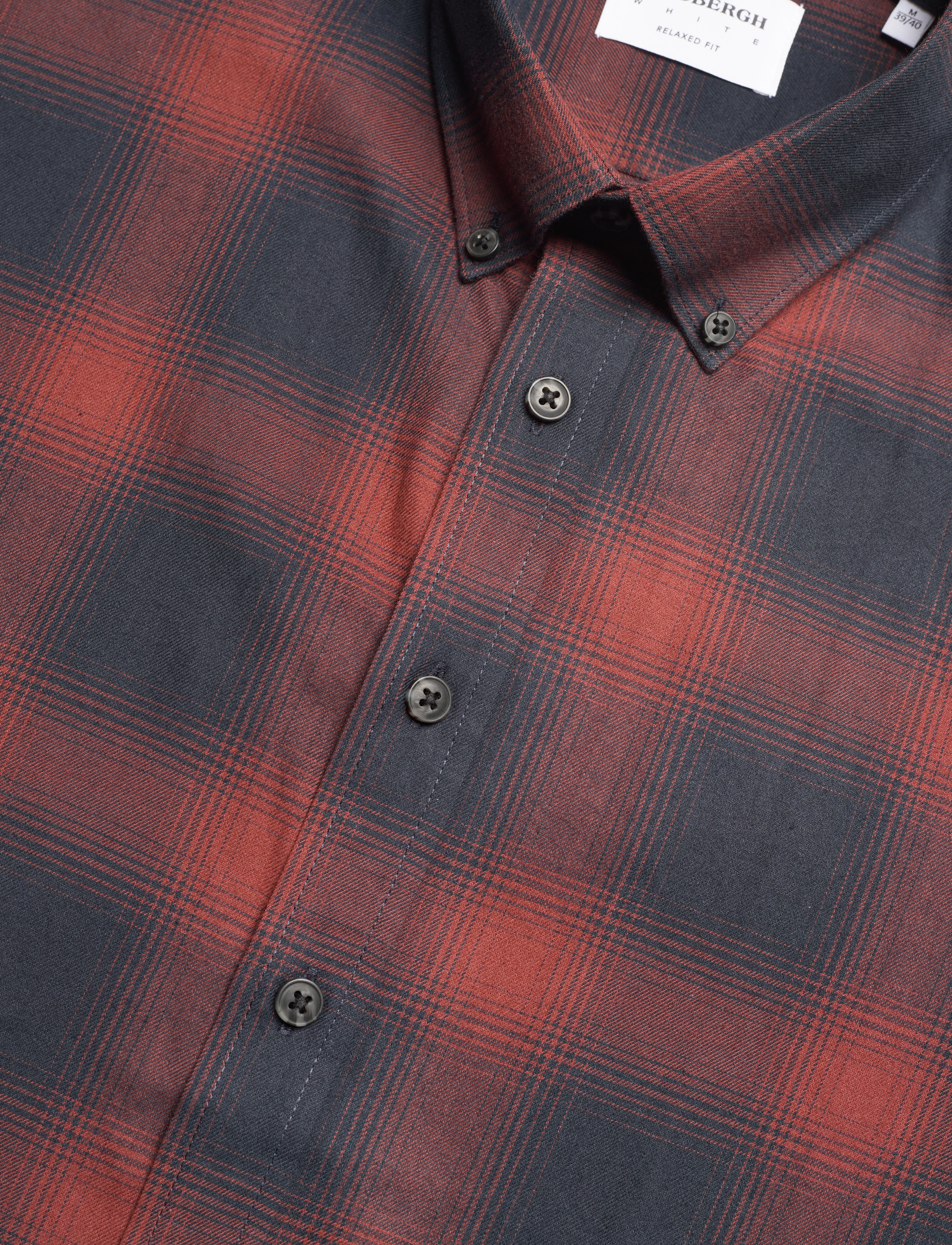 Lindbergh - Checked flannel shirt L/S - dk red - 5