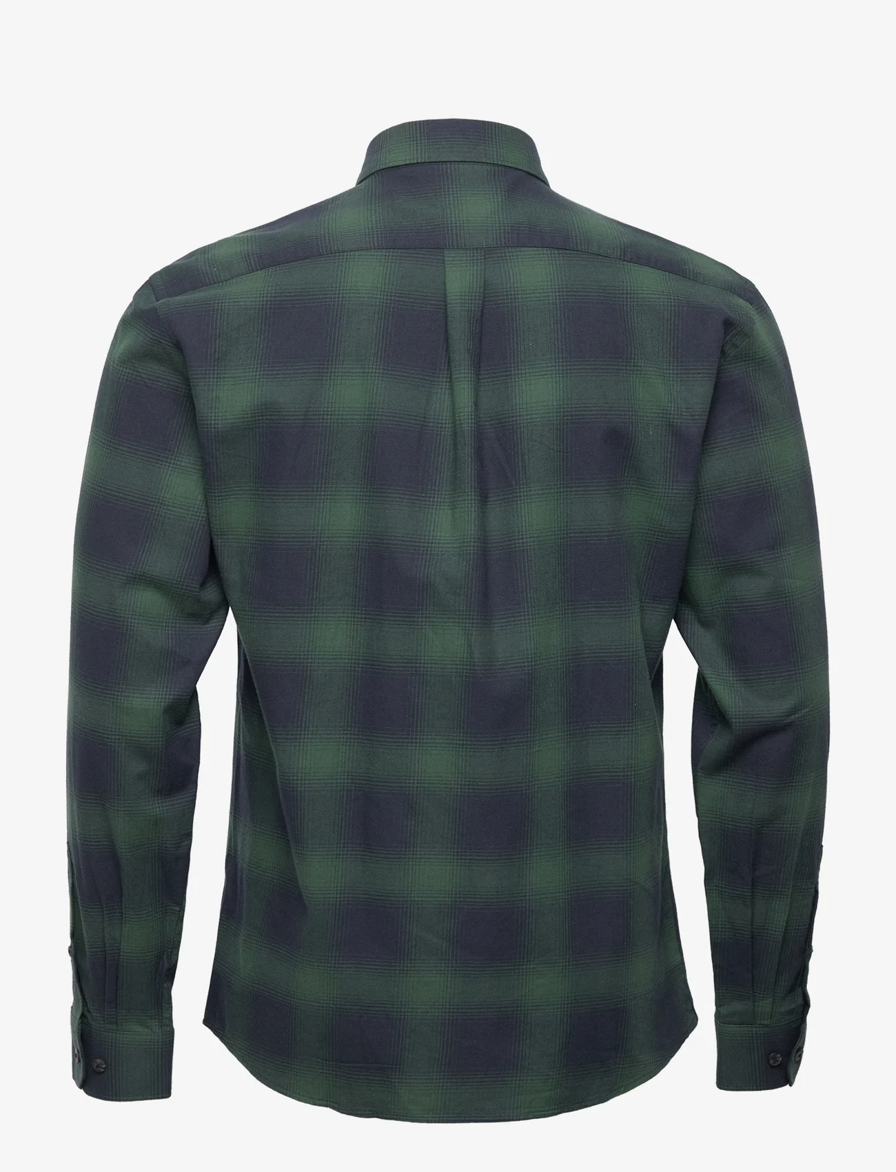 Lindbergh - Checked flannel shirt L/S - rutiga skjortor - green - 1