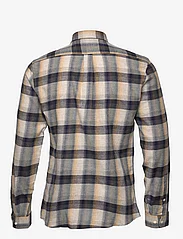 Lindbergh - Checked flannel shirt L/S - karierte hemden - navy mel - 1