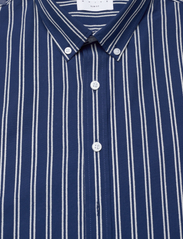 Lindbergh - Striped structure shirt L/S - casual skjortor - dk blue - 2