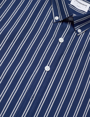Lindbergh - Striped structure shirt L/S - casual skjortor - dk blue - 3