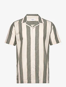Striped linen/cotton shirt S/S, Lindbergh