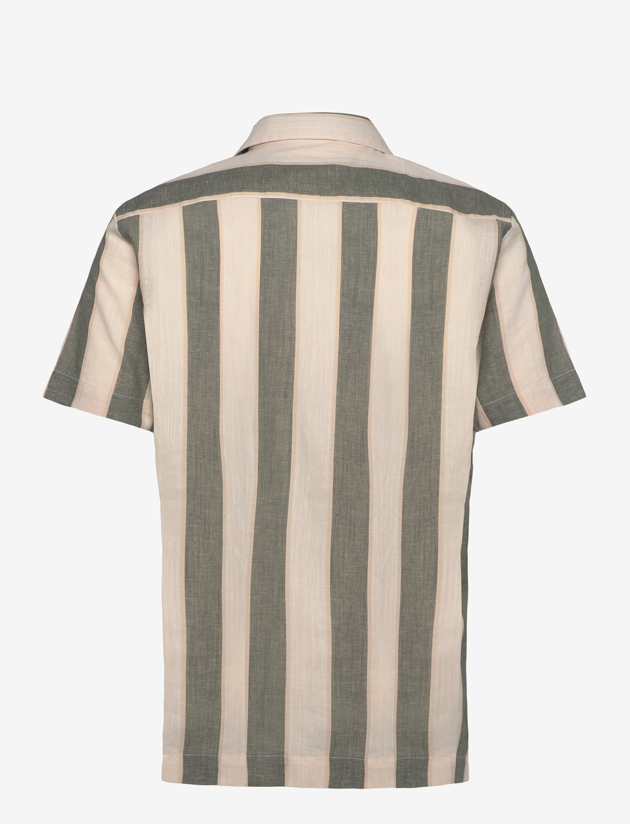 Lindbergh - Striped linen/cotton shirt S/SStriped linen/cotton shirt S/S - leinenhemden - army - 2