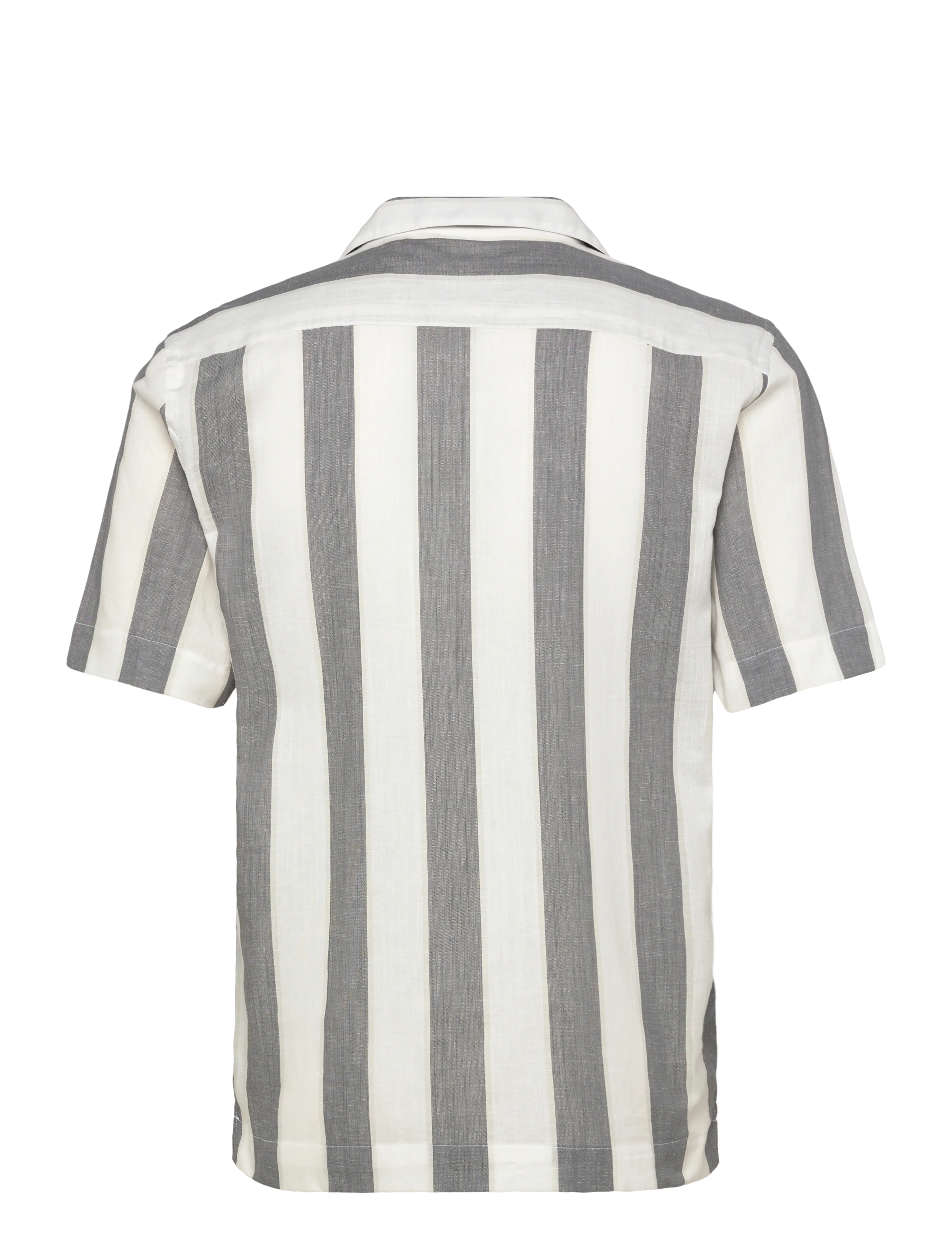 Lindbergh - Striped linen/cotton shirt S/SStriped linen/cotton shirt S/S - linased särgid - grey - 2