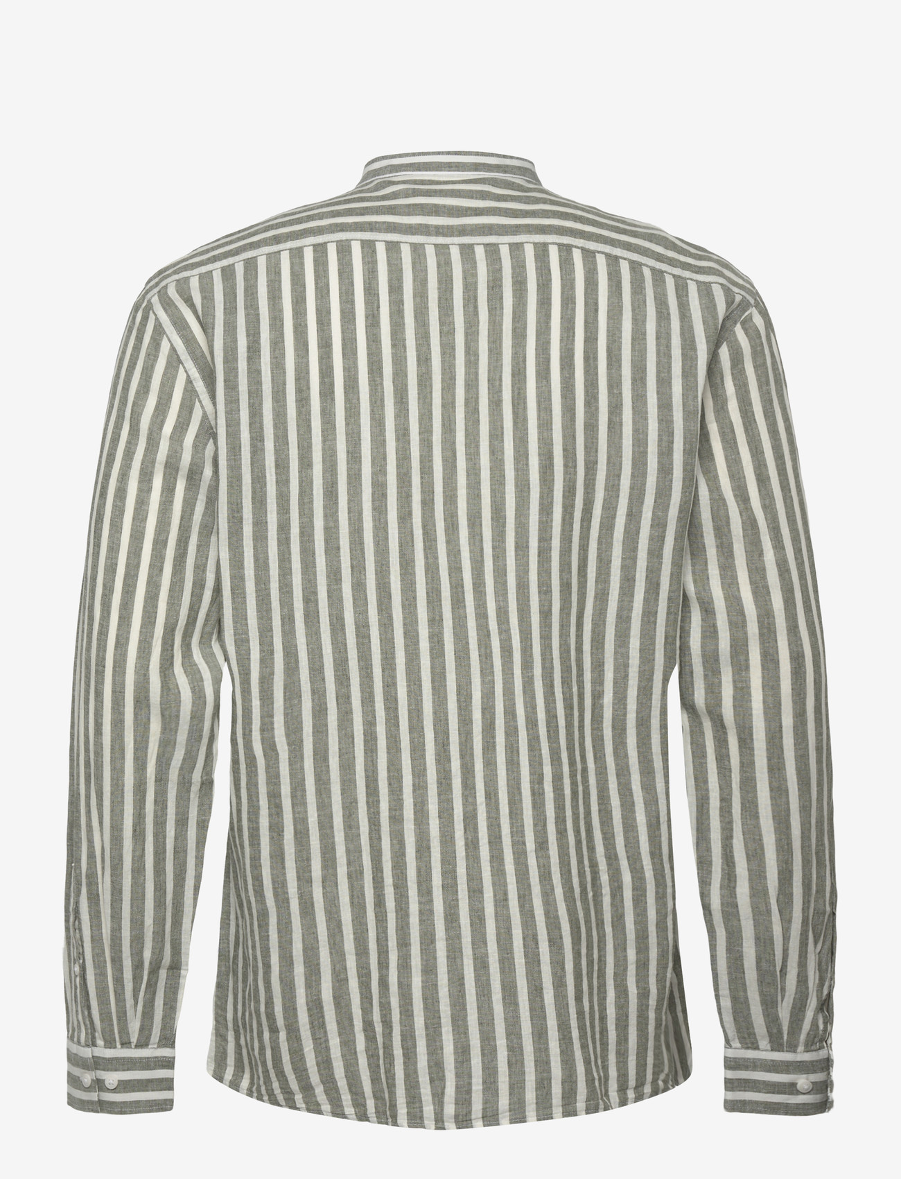 Lindbergh - Wide striped cotton/linen shirt L/S - chemises à rayures - army - 2