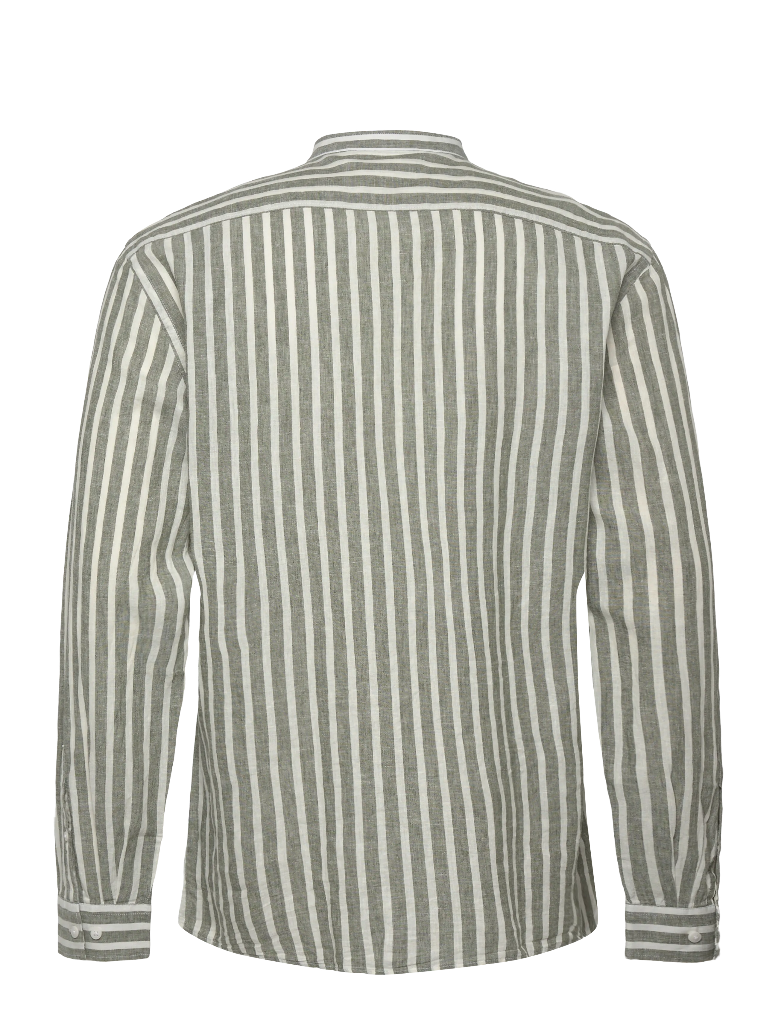 Lindbergh - Wide striped cotton/linen shirt L/S - chemises à rayures - army - 2