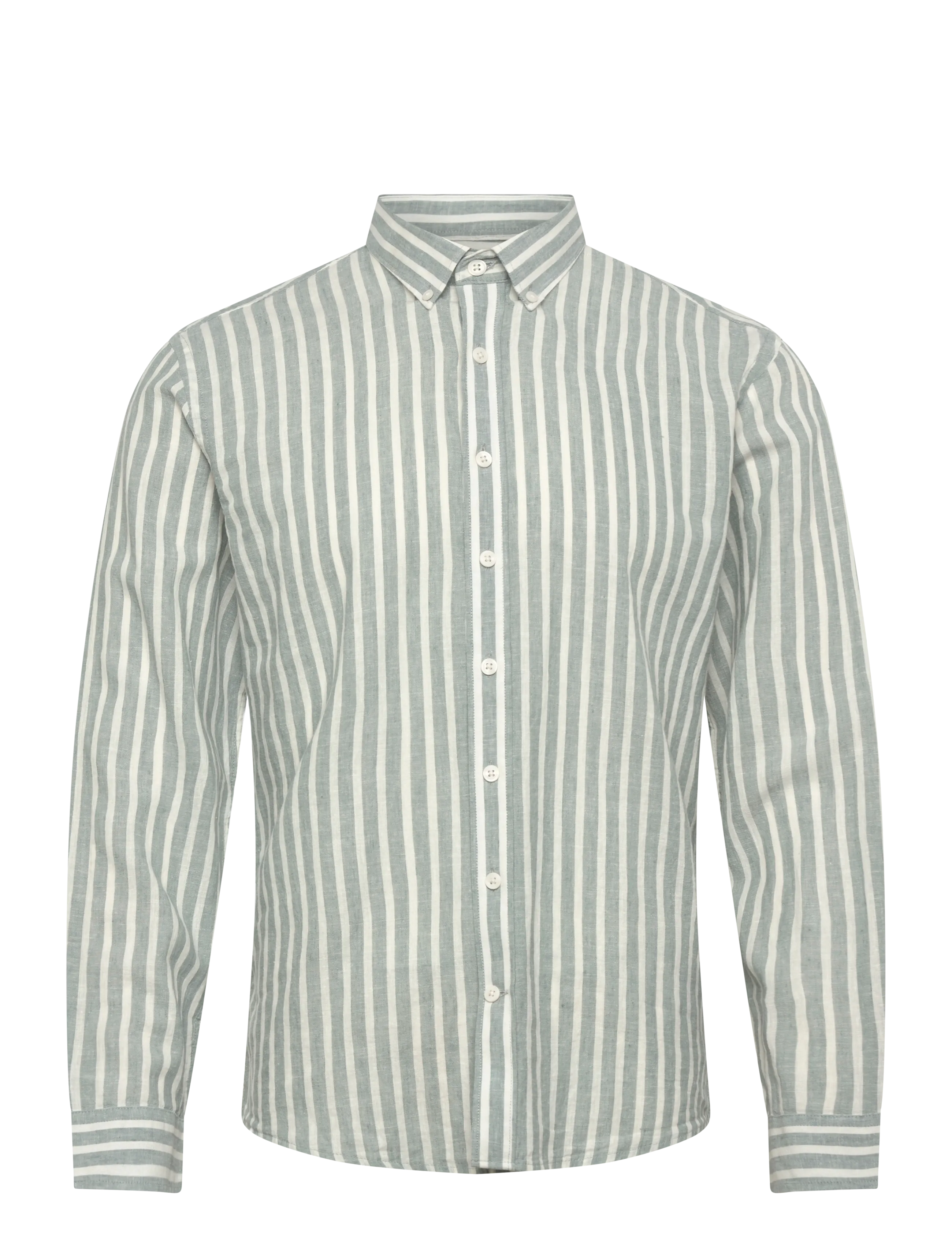 Lindbergh - Wide Striped Cotton/Linen Shirt