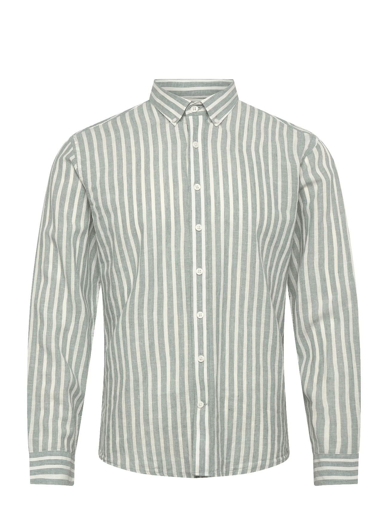 Lindbergh - Wide Striped Cotton/Linen Shirt