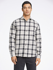 Lindbergh - Checked twill structure shirt - mehed - cream white - 3