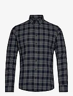 Ultra soft checked shirt L/S - DK GREY