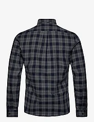 Lindbergh - Ultra soft checked shirt L/S - rutiga skjortor - dk grey - 1