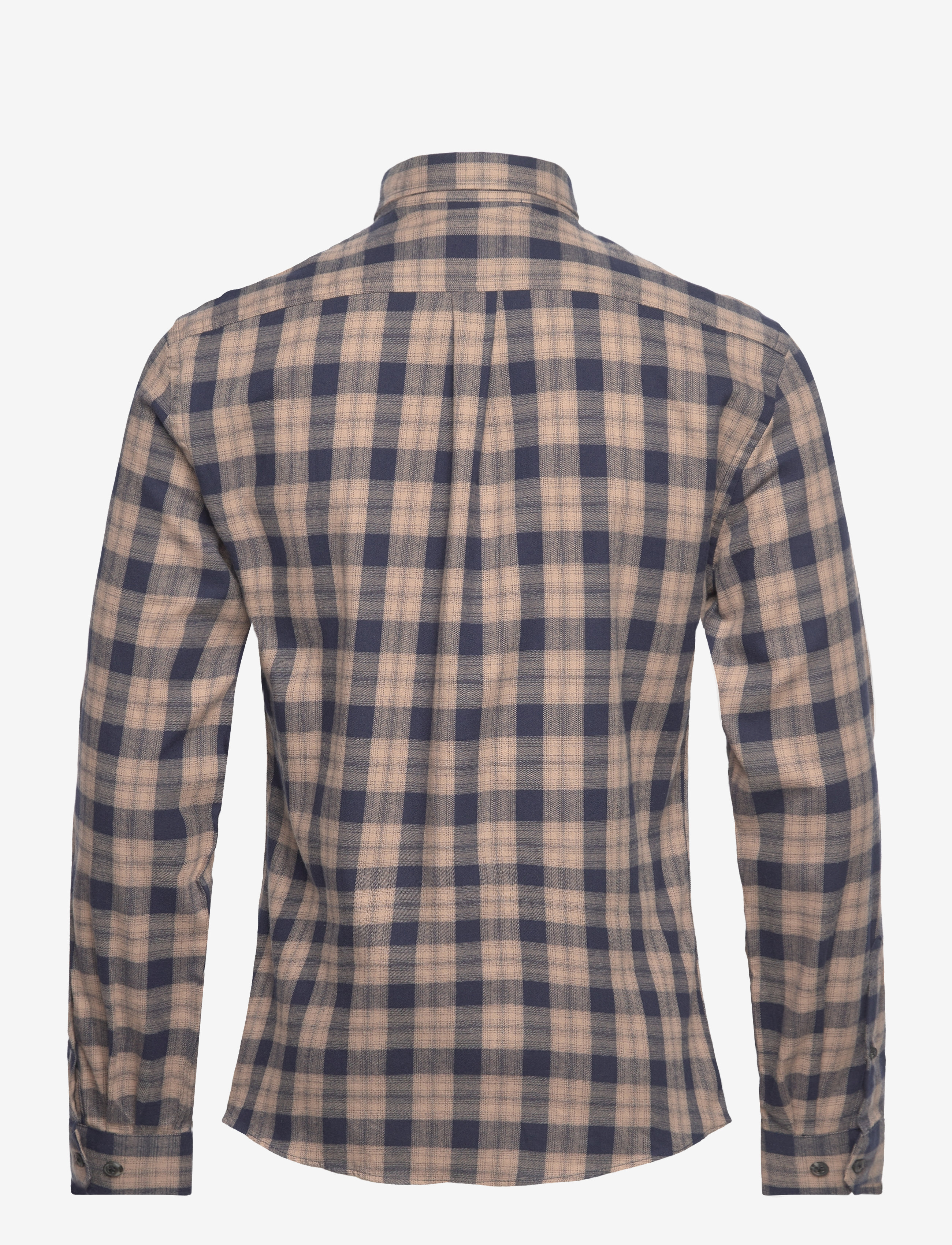 Lindbergh - Ultra soft checked shirt L/S - dk sand - 2