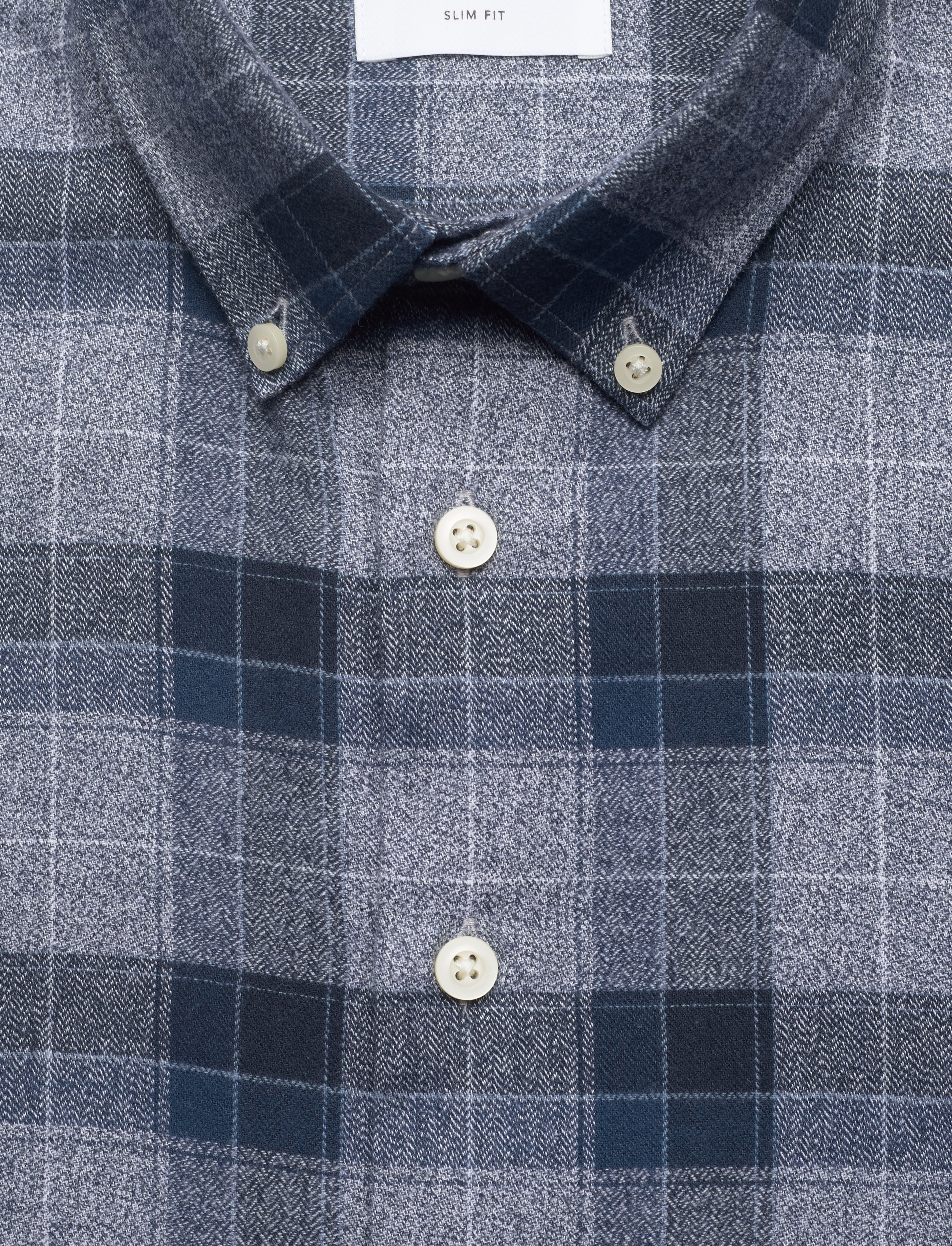Lindbergh - Twisted yarn checked shirt L/S - dk blue - 5
