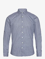 Lindbergh - AOP floral shirt L/S - lietišķā stila krekli - blue - 0