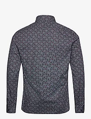 Lindbergh - AOP floral shirt L/S - business shirts - navy - 1