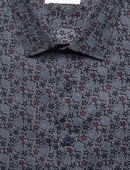 Lindbergh - AOP floral shirt L/S - muodolliset kauluspaidat - navy - 2