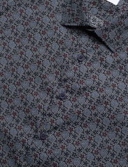 Lindbergh - AOP floral shirt L/S - muodolliset kauluspaidat - navy - 3