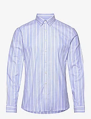 Lindbergh - Striped superflex oxford L/S - oksfordo marškiniai - lt blue - 0