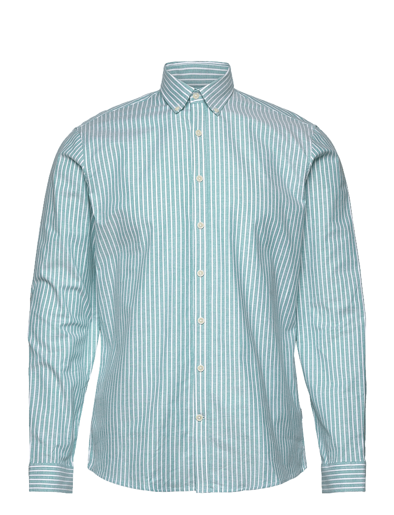 Lindbergh - Striped superflex oxford L/S - triibulised särgid - mint - 1