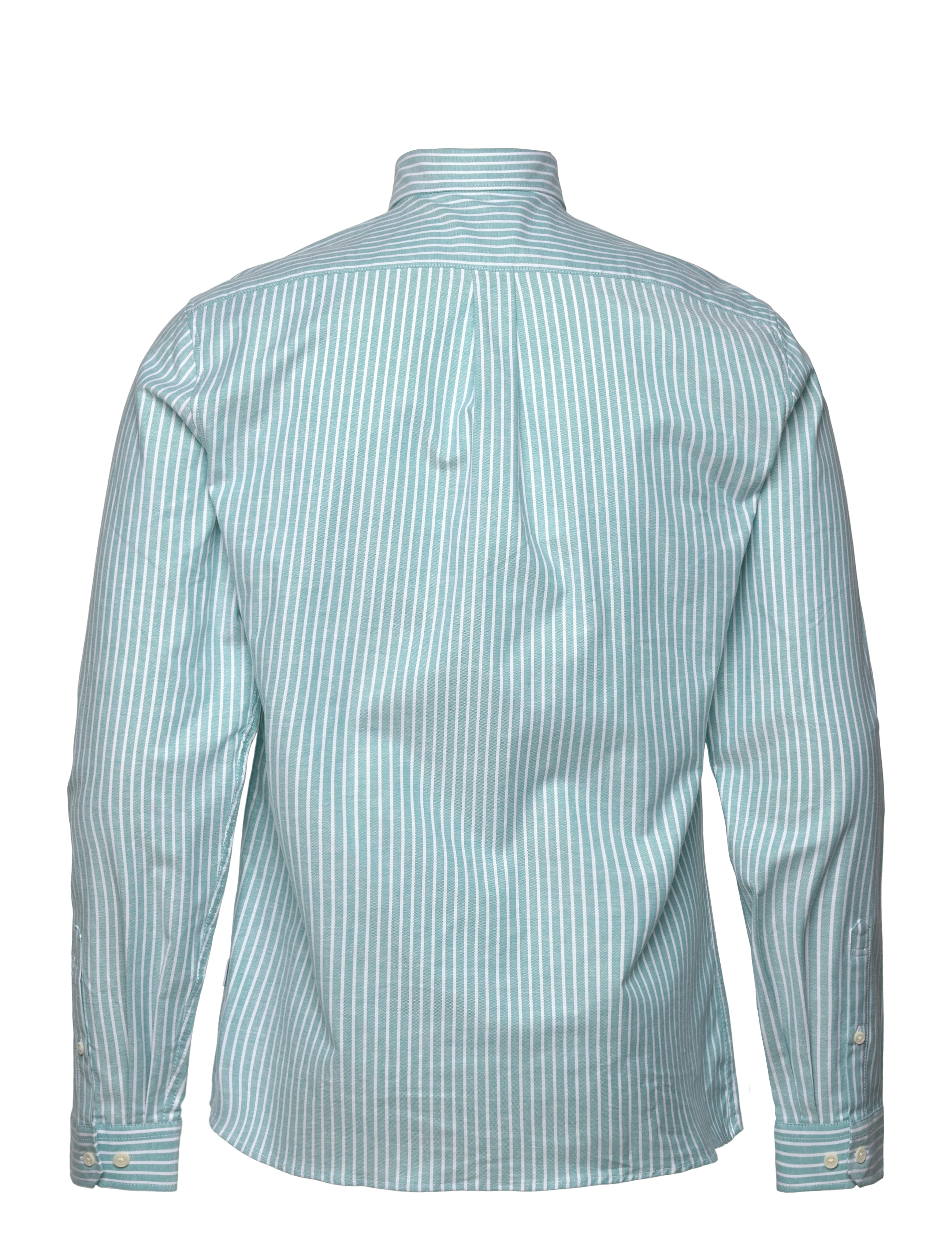 Lindbergh - Striped superflex oxford L/S - randiga skjortor - mint - 2