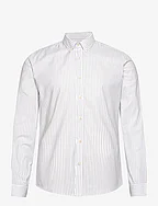 Striped superflex oxford L/S - WHITE