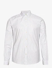 Lindbergh - Striped superflex oxford L/S - oxford-skjorter - white - 0