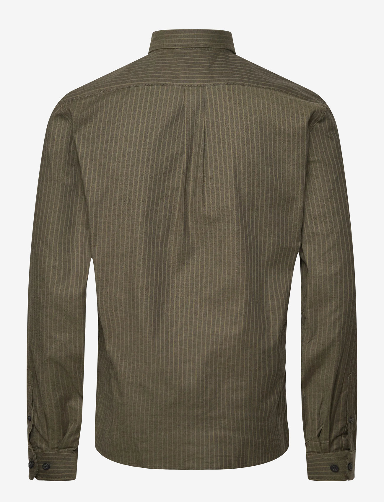 Lindbergh - Striped superflex oxford L/S - oxford skjorter - army - 2