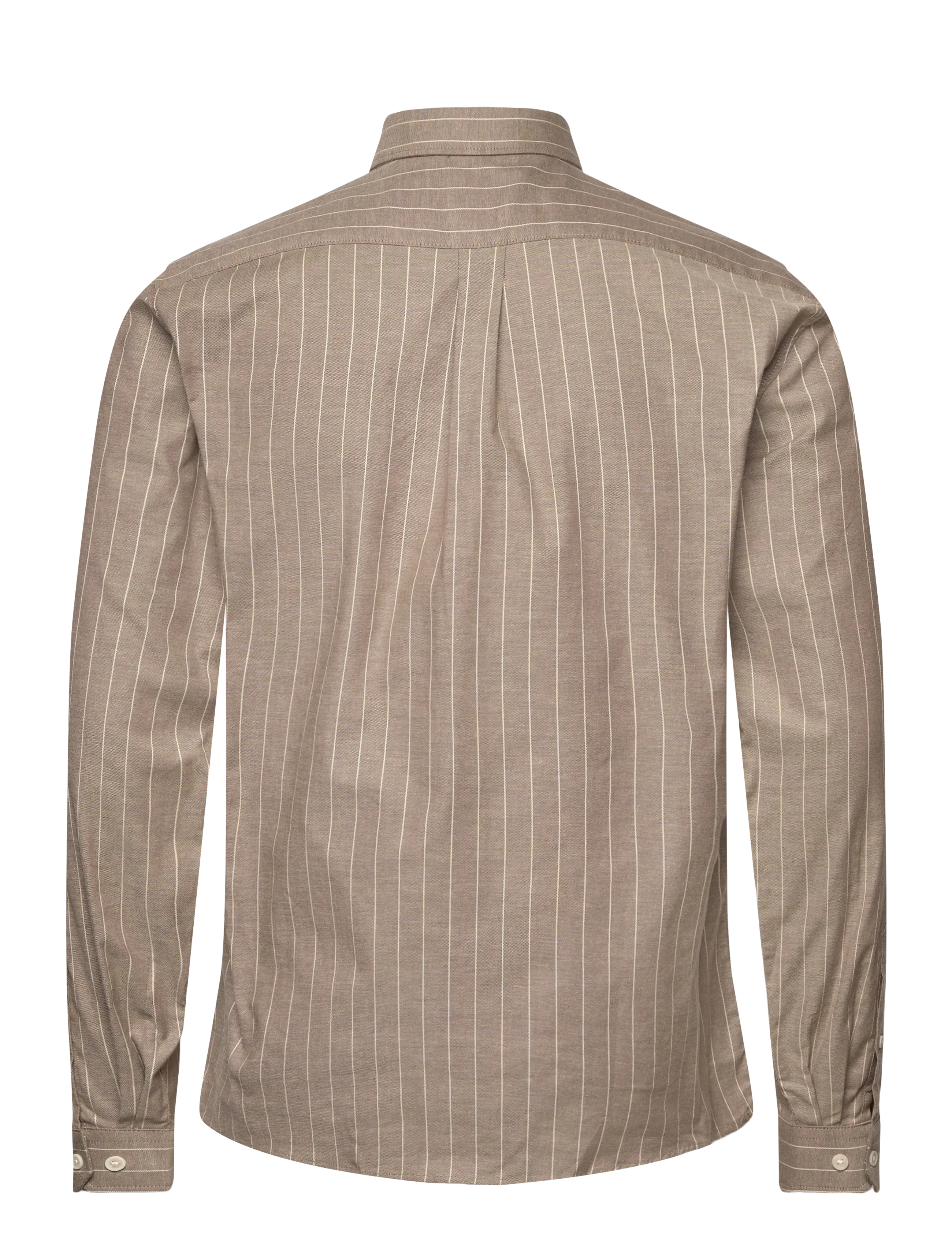 Lindbergh - Striped superflex oxford L/S - raidalliset kauluspaidat - brown - 2