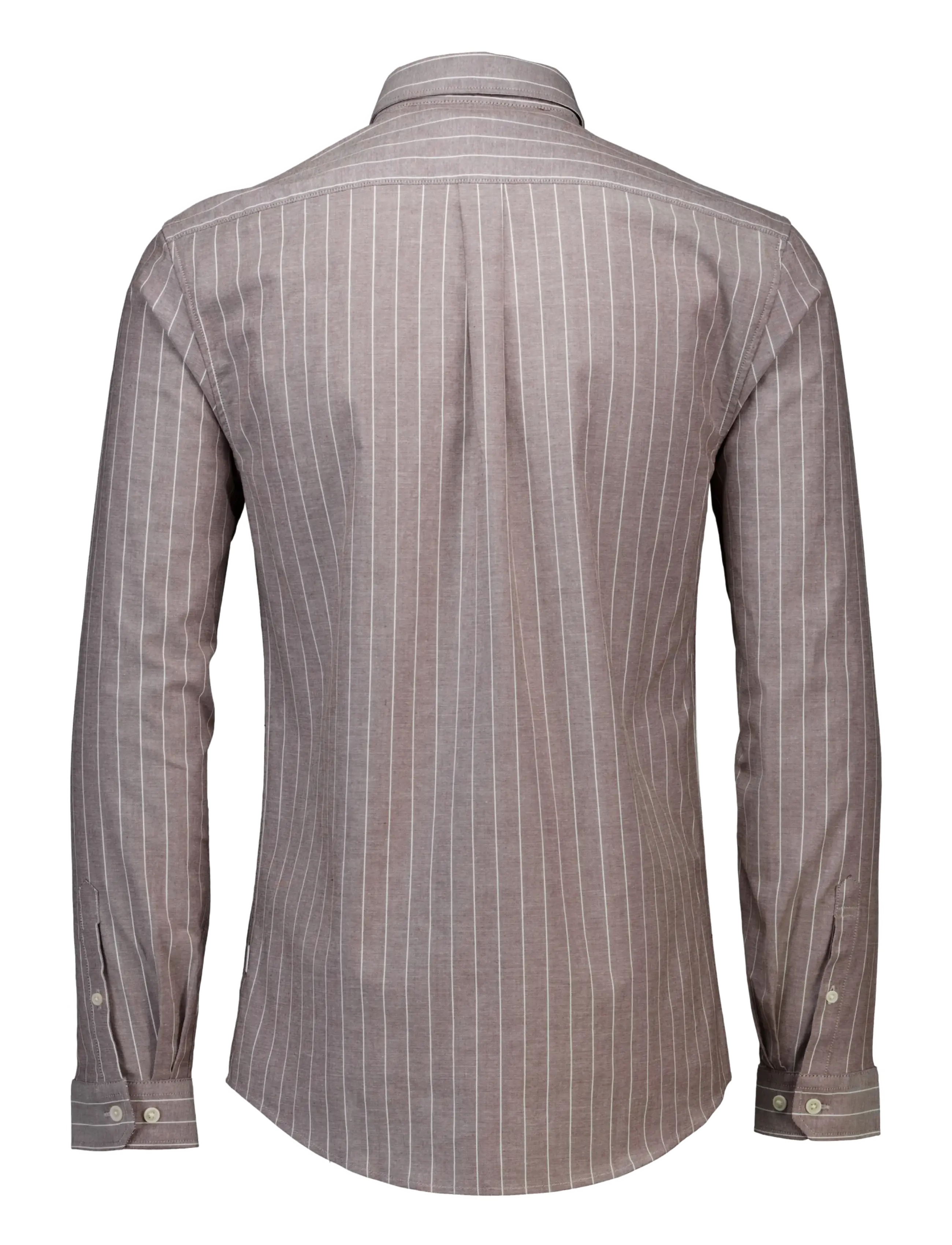 Lindbergh - Striped superflex oxford L/S - randiga skjortor - burgundy - 2