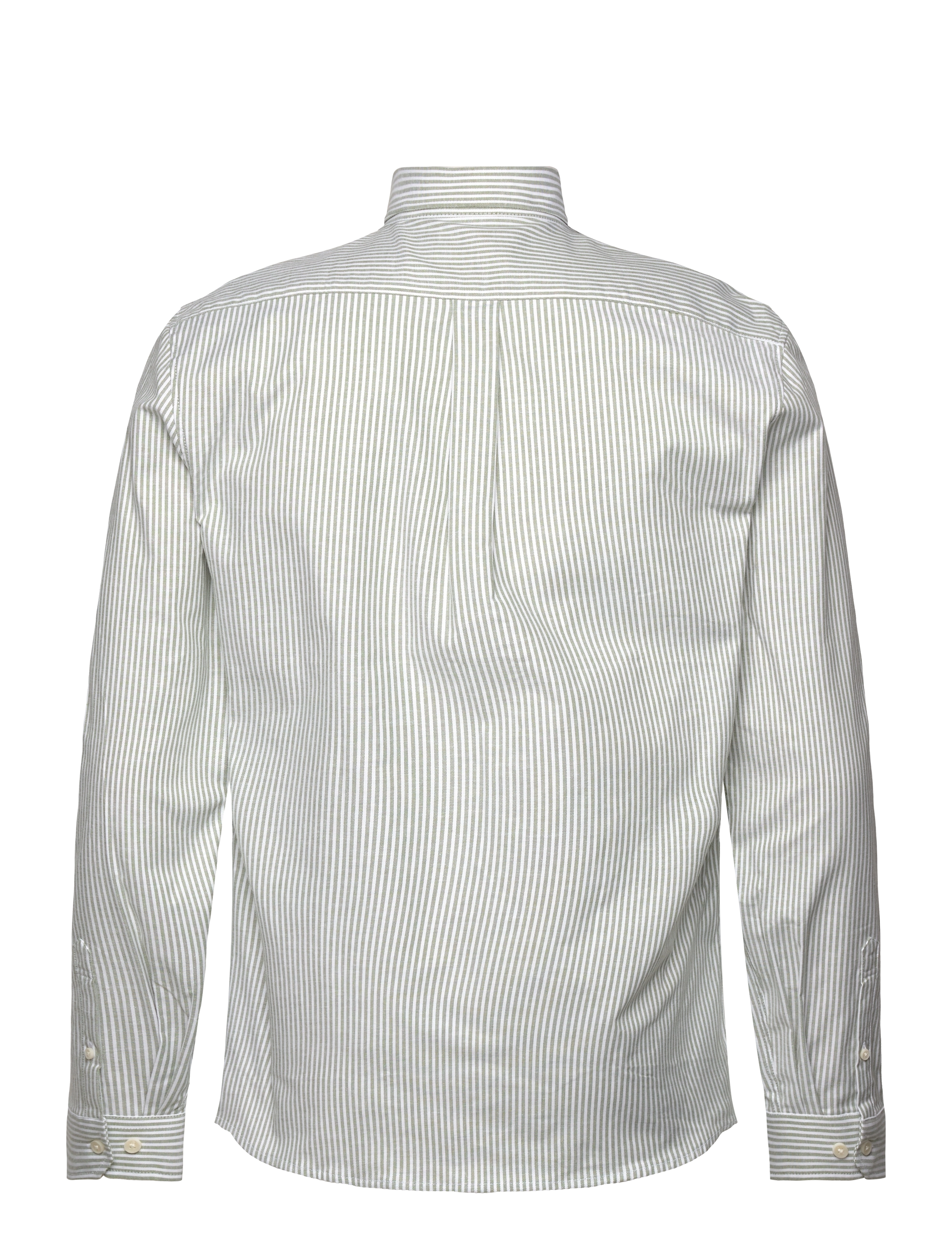 Lindbergh - Striped superflex oxford L/S - gestreifte hemden - lt army - 2