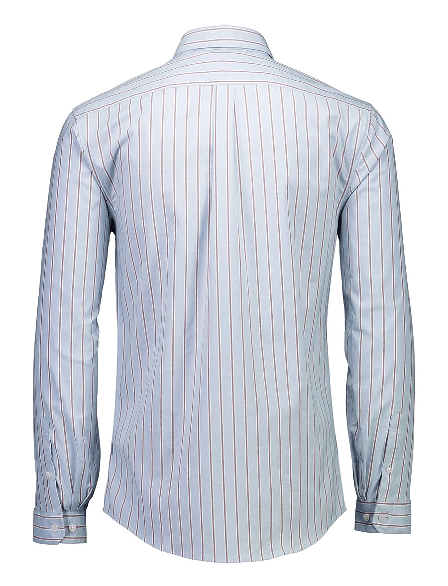 Lindbergh - Striped superflex oxford L/S - randiga skjortor - pastel blue - 2